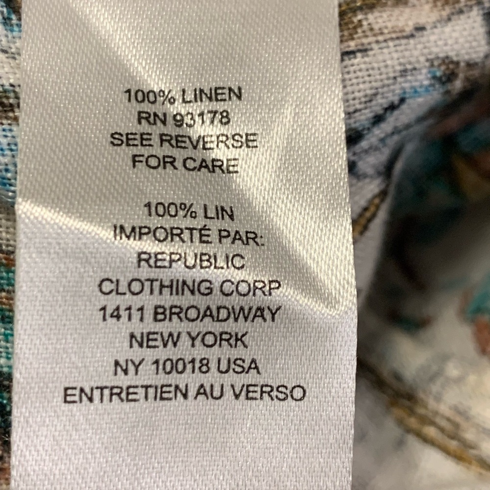 Elie Tahari S/P Tropical Linen Coastal Lightweight Midi‎ Dress - Picture 7 of 7